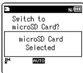 OLYMPUS DM-670 - Insertion d'une carte microSD - 5