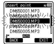 OLYMPUS DM-670 - Réorganisation des fichiers [Replace] - 3