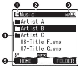 OLYMPUS DM-670 - Affichage deliste 1 - 1