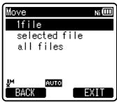 OLYMPUS DM-670 - Déplacer/copier des fichiers [File Move/Copy] - 3