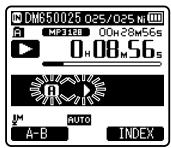OLYMPUS DM-670 - Comment commencer à segmented la lecture à répétition - 2