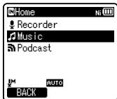 OLYMPUS DM-670 - Appuyez sur la touche + ou - pour sélectionner le mode. - 1