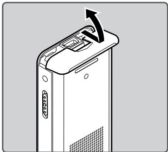 OLYMPUS DM-670 - Insertion des piles - 2
