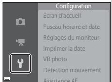 NIKON CLPXS6700BK+HS+4GO - Sélectionnez l'icone de menu souhaïée. - 2