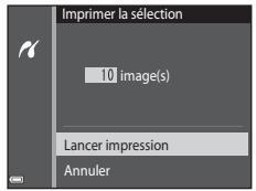 NIKON CLPXS6700BK+HS+4GO - Sélectionnez Sélection impression, Imprimer toutes images ou Impression DPOF et appuyez sur la commande. - 3