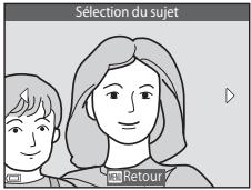 NIKON CLPXS6700BK+HS+4GO - Sélectionnéz le visage à retoucher à l'aide de ▲▼▲ sur le sélecteur multidirectionnel, puis appuyez sur la commande. - 1