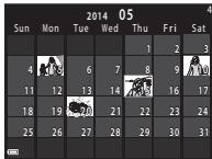 NIKON CLPXS6700BK+HS+4GO - Visualisation par planche d'imagettes/affichage du calendrier - 5