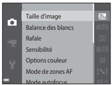 NIKON CLPXS6700BK+HS+4GO - Fonctions réglables à l'aide de la commande MENU (menu prise de vue) - 3