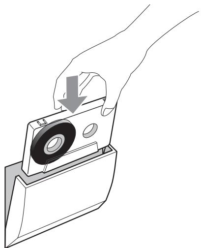 TEAC W-1200 - Load a cassette tape into the compartment. - 1
