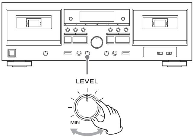 TEAC W-1200 - Ajuste el nivel del micrófono. - 1