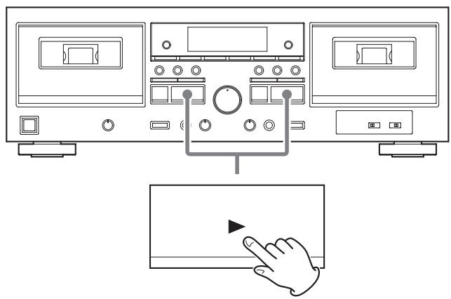 TEAC W-1200 - Pulse el botón de reproducción (▶) para comenzar la reproducción. - 1