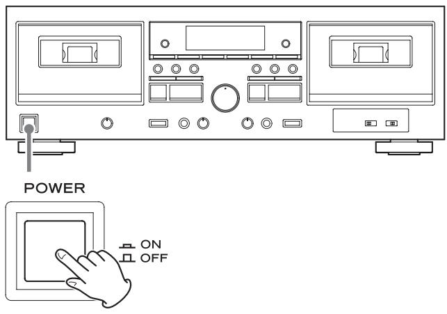 TEAC W-1200 - Press the POWER button to turn the unit on. - 1