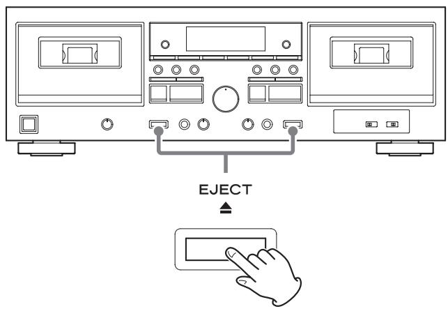 TEAC W-1200 - Press the EJECT (▲) button to open the cassette compartment. - 1