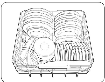 SAMSUNG DW60BG850FSL - Panier inférieur - 1