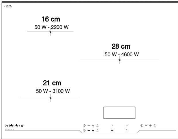 DE DIETRICH DTi1048C DARKGREY - Description de votre dessus - 1