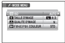 FUJIFILM S2500 - Utilisation du menu f-mode - 1