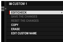 DARTY FUJIAPN HYBRIDEX-1T5 - Editing Custom Settings - 3