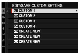 DARTY FUJIAPN HYBRIDEX-1T5 - Editing Custom Settings - 2