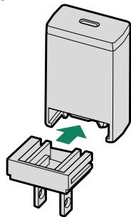 DARTY FUJIAPN HYBRIDEX-1T5 - Attach the plug adapter to the AC power adapter. - 2