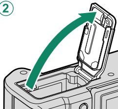 DARTY FUJIAPN HYBRIDEX-1T5 - Open the battery-chamber cover. - 3