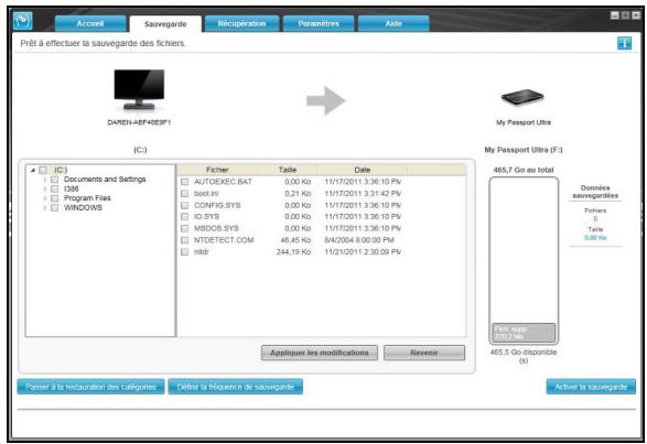 WESTERN DIGITAL WDBM5MO0010BBK-EE - Onglet Sauvegarde - 2