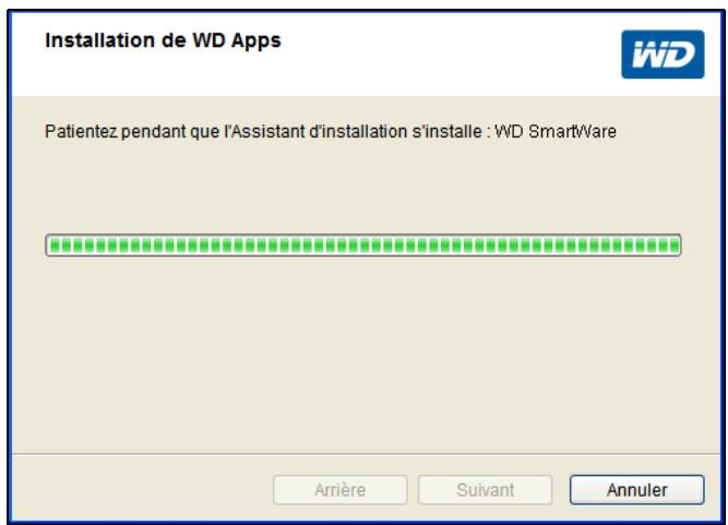 WESTERN DIGITAL WDBM5MO0010BBK-EE - Attendez la fin de l'installation : - 1