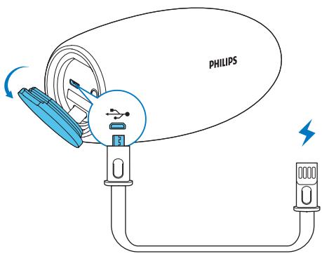 PHILIPS BT6900B - Pour charger la batterie intégrée : - 2