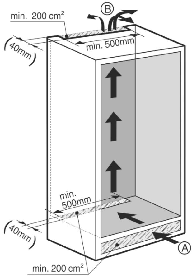 LIEBHERR SBS 66i24239490 - Aération et ventilation de l'objet de cuisine - 1
