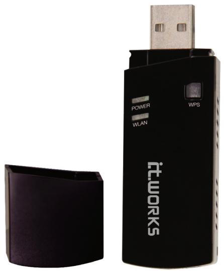 1T WORKS DONGW N300 DB - 300+300 Mbps Double Bande Adaptateur USB-WiFi - 1