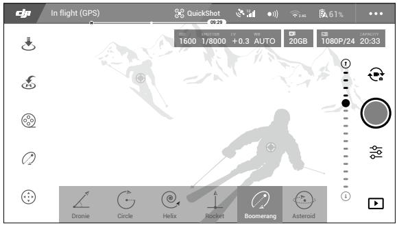DJI MavicAirWhiteCombo - Utilisation des QUICKSHOTS - 2
