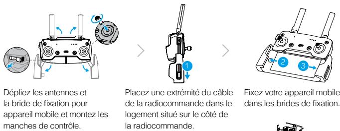DJI MavicAirWhiteCombo - Préparation de la radiocommande - 1