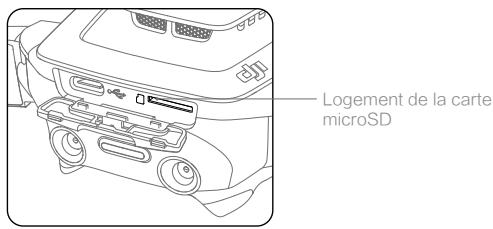 DJI MavicAirWhiteCombo - Logement de la carte microsd pour la caméra - 1