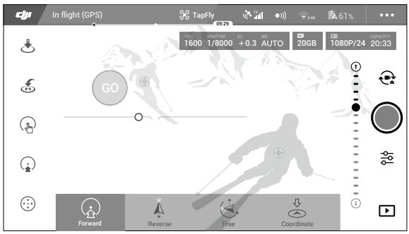 DJI MavicAirWhiteCombo - Utilisation de la fonction tapfly - 2
