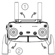DJI MavicAirWhiteCombo - Préparation de la radiocommande - 1