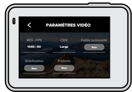 GOPRO ACTIONHEROZ - Paramètres video - 2