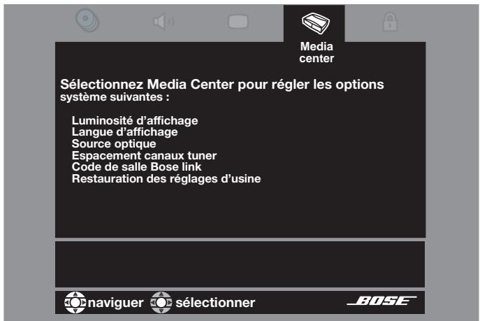 BOSER AV321GSX - Pour afficher le menu Système - 1