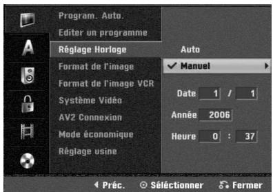 LG-GOLDSTAR RC197 - Réglage manuel de l'heure - 1