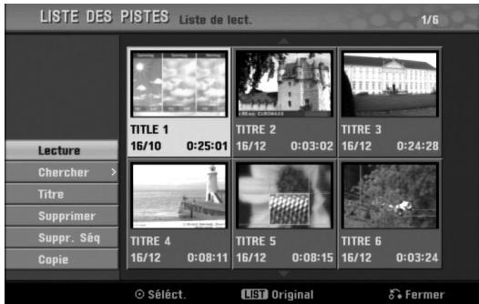 LG-GOLDSTAR RC197 - Utilisation du menulisteTitre- Playlist - 1