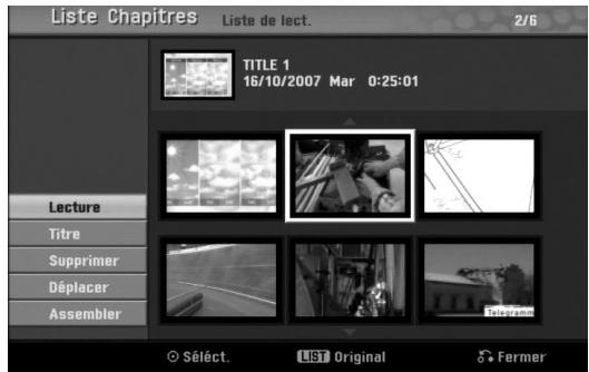 LG-GOLDSTAR RC197 - Utilisation du menuliste Chapitre- Playlist - 1
