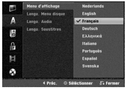 LG-GOLDSTAR RC197 - Menu d'affichage - 1