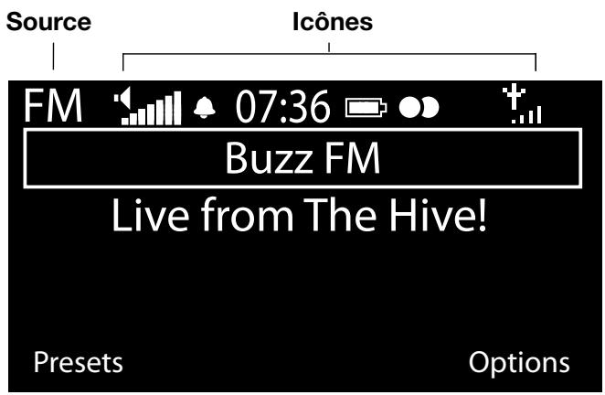 PUREREFERENCE RADIO ONE FLOW - Icones de I'ecran - 1