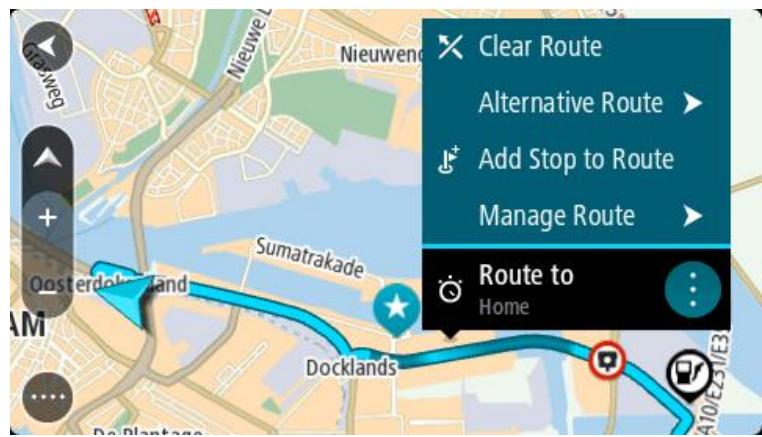 TOMTOM RIDER 500 EUROPE 45 - Ajouter un arrêt à un parcours enregistré à l'aide de la carte - 1