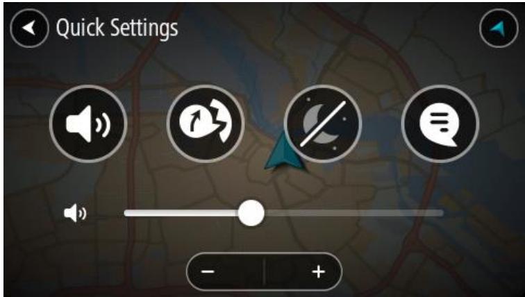 TOMTOM RIDER 500 EUROPE 45 - Utiliser les paramètres rapides - 2