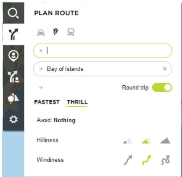 TOMTOM RIDER 500 EUROPE 45 - Planifier un parcours vers un arrêt - 3