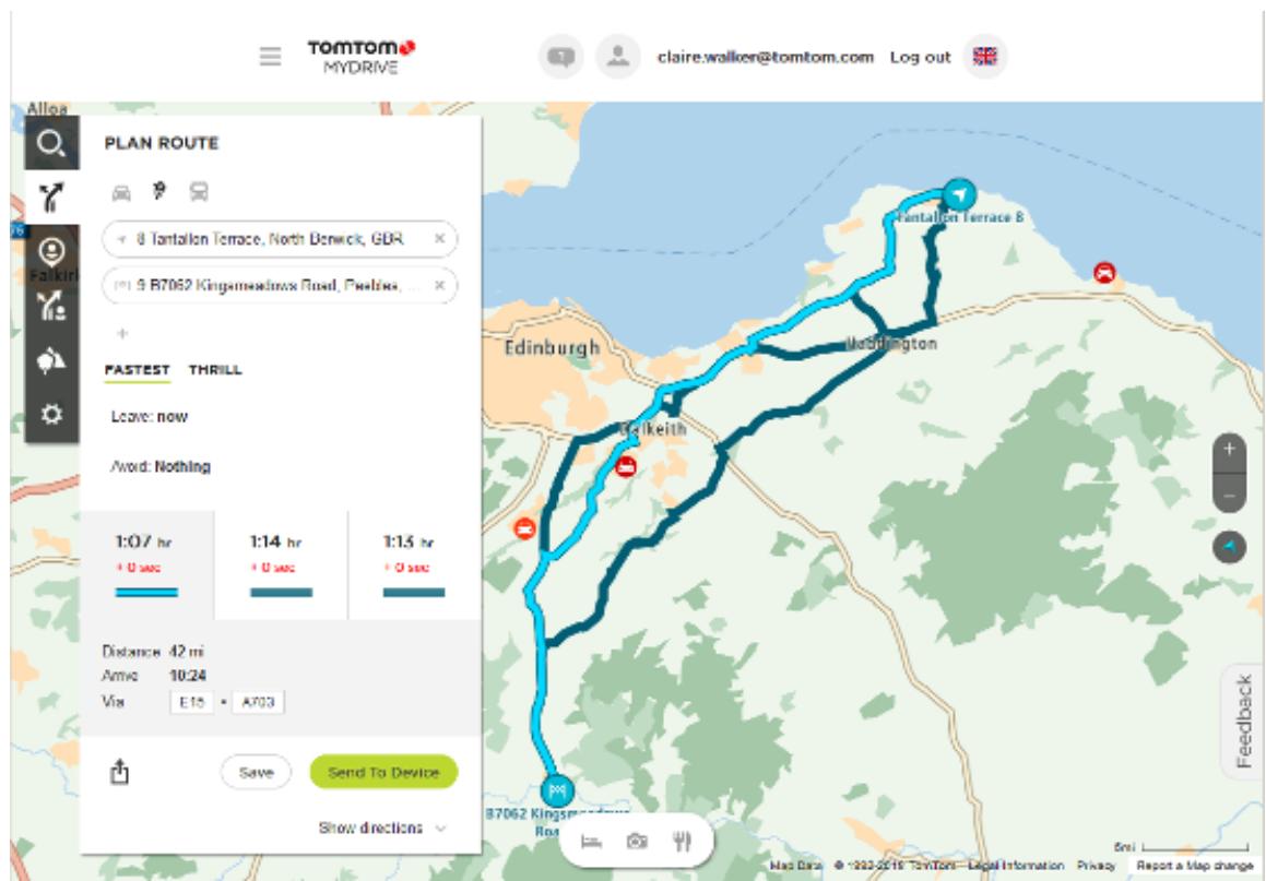 TOMTOM RIDER 500 EUROPE 45 - Ajouter à Mes parcours à l'aide de MyDrive - 3