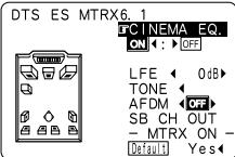 DENON AVC-A11 SR DO - Afficher le menu de paramètre d'ambiance. - 4