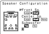 DENON AVC-A11 SR DO - Réglage du type d'enceintes - 4