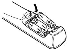 DENON AVC-A11 SR DO - Insertion des piles - 2