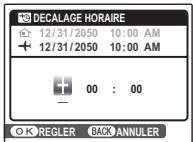 FUJIFILM FXJ32+SD - Spécifiez la différence entre l'heure locale et votre fuseau hora. - 1