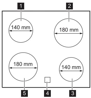 ELECTROLUX AKM700NE - Description de la table de cuisson - 1